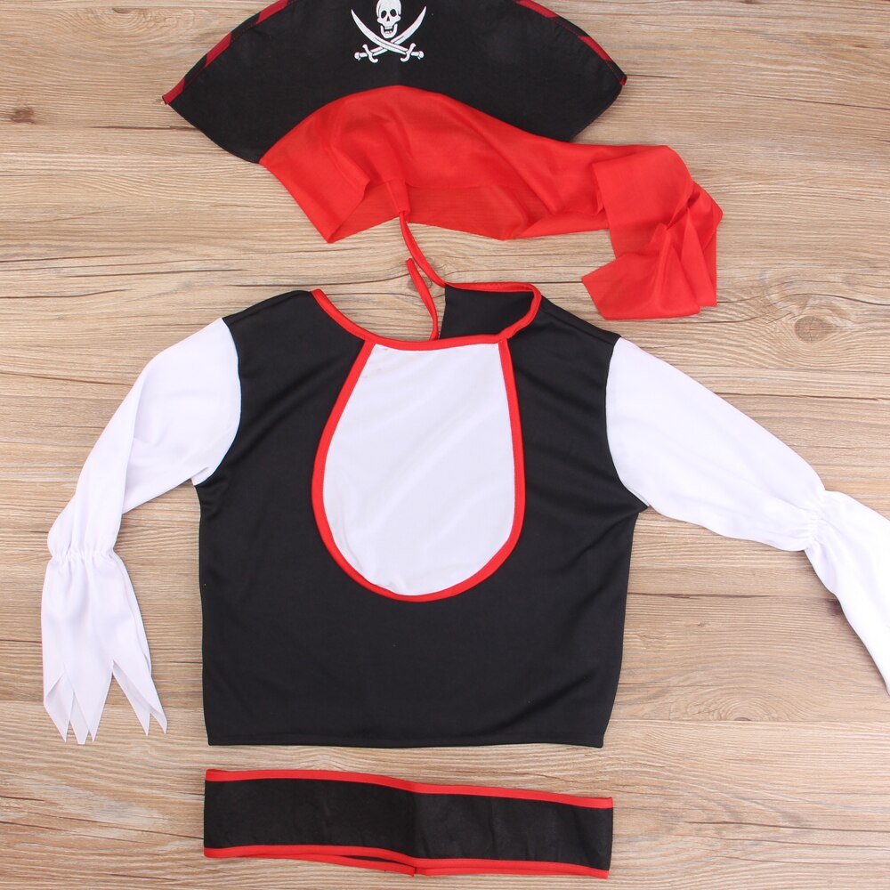 Halloween New Pirate Captain Baby Headwear Cosplay Costume Boys Girls Bodysuits Christmas Fancy Clothes Kids Children Jumpsuits