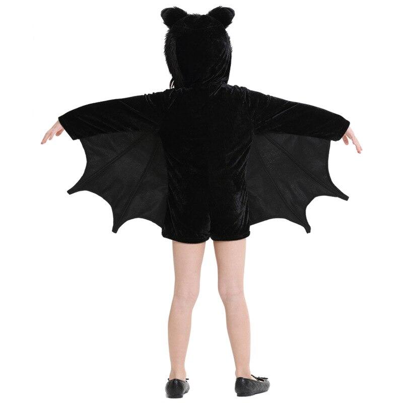 1PC Halloween Costume for Kids/women/Teen Black Bat Party Cosplay Costume Children's Halloween Hooded Jumpsuit Romper