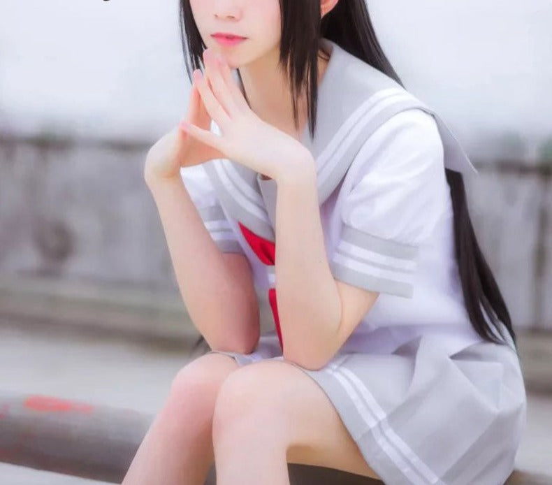 Japanese Girl School Uniform Short Cosplay Sailor Costume Little Loli Skirt Lolita Summer Clothes