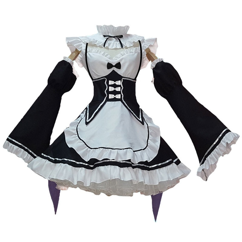 Life In A Different World From Zero Rem/Ram Cosplay Costume Halloween Carnival Funny Maid Sisters Loli Uniform