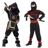 Halloween Ninja Attached Mask For Children Boys Costumes Cosplay Costume Martial Arts Costumes Fancy Party No Weapon