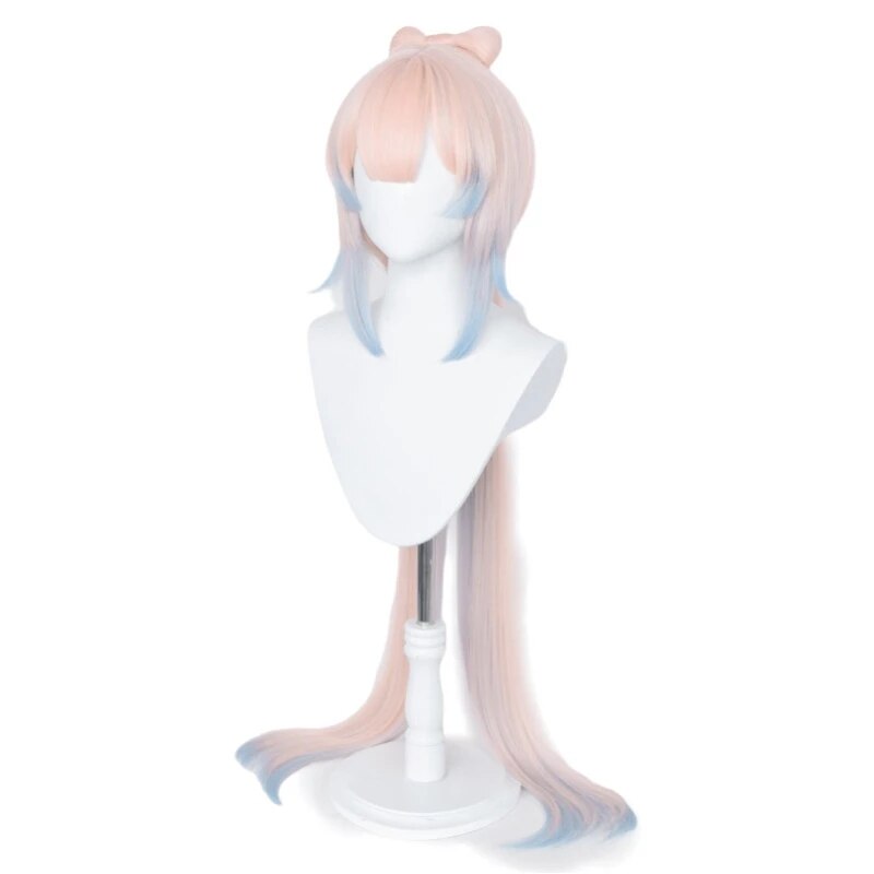 Game Genshin Impact Kokomi Cosplay Wigs Long Hair Light Pink Blue Heat Resistant Synthetic Cosplay Wig + Wig Cap