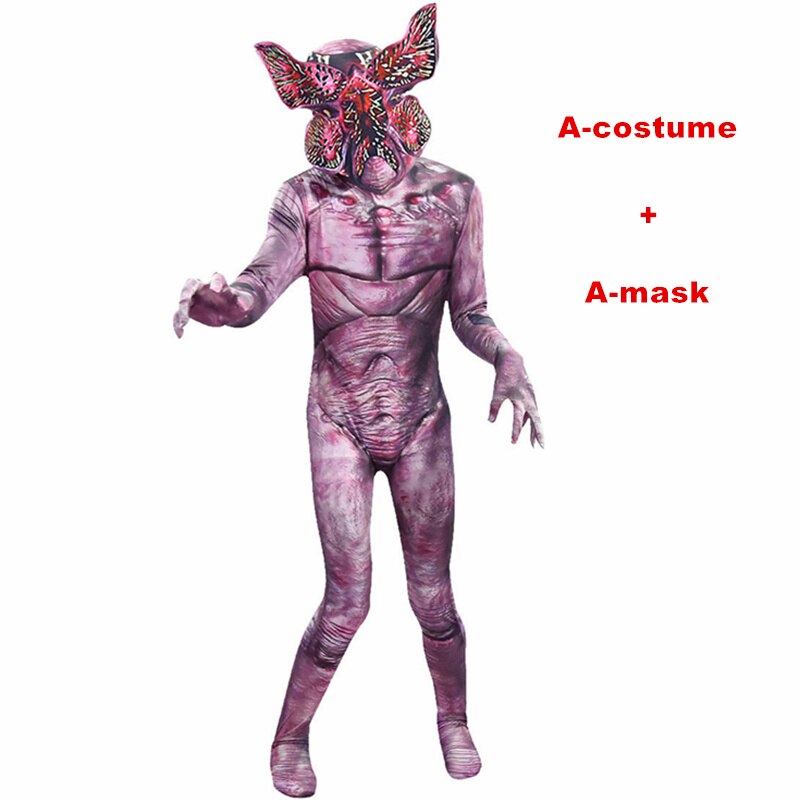skin Demogorgon Halloween Costume for Kids Stranger Things funny Character fornite Scary Fortress Cosplay Carnival costume Party