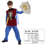 Halloween King Prince With Crown Belt Cape Shoes Cover Cosplay Costume Birthday Party Children Boys girls Christmas Cosplay