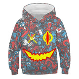 Kids XO Graffiti 3D Hoodies&Sweatshirts Funny Long Sleeve Hoodie Children¡®s Clothing Boys/Girl Sweater Cool Tops 4-14T
