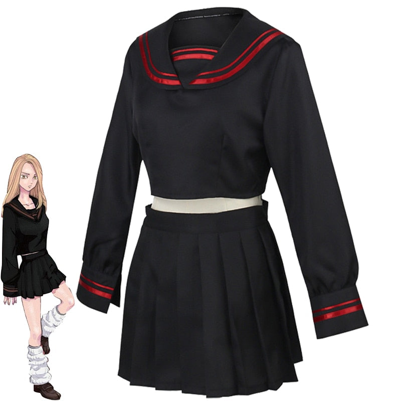 Anime Tokyo Revengers Dress Shiba Yuzuha Cosplay Costumes Skirt Suit Sailor School Uniform Girls Women Halloween Party Costume
