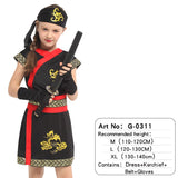Halloween Ninja Attached Mask For Children Boys Costumes Cosplay Costume Martial Arts Costumes Fancy Party No Weapon