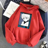 KILLUA Hoodies HUNTER X HUNTER Plus Velvet Thick Warm Anime Clothes Women Casual Letter Print Hooded Student Sweatshirt Pullover