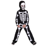 Halloween Skull Attached Mask Costume Boys Party Ghost Bobysuits Game Boys Cosplay Jumpsuit Christmas Gift