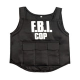 FBI Agent Police Uniform  Bulletproof  Vest & Helmet Costume Fancy Dress Outfit 3-9years children police costume
