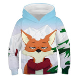 Cartoon Fox Animals New Fashion Boys Girls Hoodies 3D Printed Autumn Sweatshirt for Children Hoodie Super Kids Pullovers Outfit