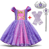 Baby Girls Sequin Dress Princess Birthday Party Kids Halloween Carnival Cosplay Costume