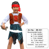 Halloween New Pirate Captain Baby Headwear Cosplay Costume Boys Girls Bodysuits Christmas Fancy Clothes Kids Children Jumpsuits