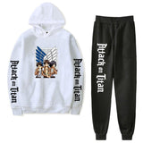 2pcs/set Attack on Titan Outfit Tracksuit Oversize Hoodie and Pant