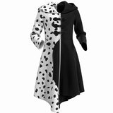 Halloween Carnival Cruella De Vil Cosplay Costume Party Dress Outfits for Kids Girls