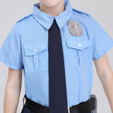 Police Officer Cosplay Girls Halloween Costume Kids Children Day Party Dress Up