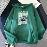 Anime Hoodie Oversize Genshin Impact Sucrose Sweatshirt Black Pullover