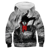 Children Anime Cartoon Hoodies Hooded Boy Girl Hat 3d Sweatshirts Print Colorful Luffy Ace Kids Fashion Pullovers Clothes Tops