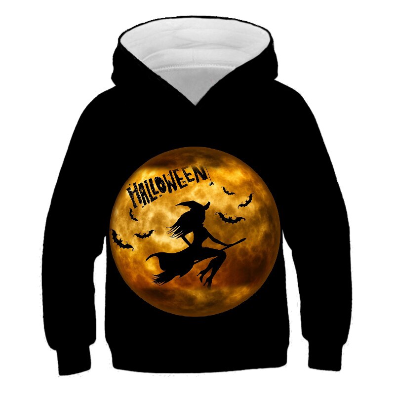 Kids Hoodies Halloween 3D Print Children's Clothing Festival Girls Clothes Long Sleeve Boys Sweatshirts Pullovers Autumn Tops