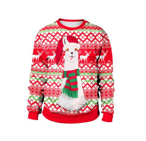 Ugly Christmas Sweater Santa Elf Funny Pullover Womens Mens Jerseys and Sweaters Tops Autumn Winter Clothing