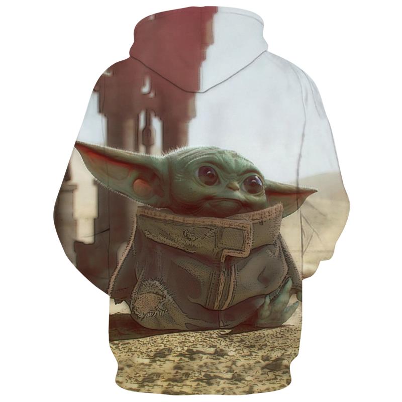 Star Wars The Mandalorian Baby Yoda Pullover Hoodie Jacket Coat Sweatshirts Man Women Cosplay Star Wars Costume Prop
