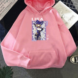 Genshin Impact Anime Hoodie Sweatshirts Lisa Graphic Hot Game Unisex Pullovers Fashion Top