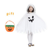 Children Girls Halloween Cosplay Witch Costume Baby Kids Party Witch Dress Clothing Set Hat Pumpkin Bag Christmas Gift