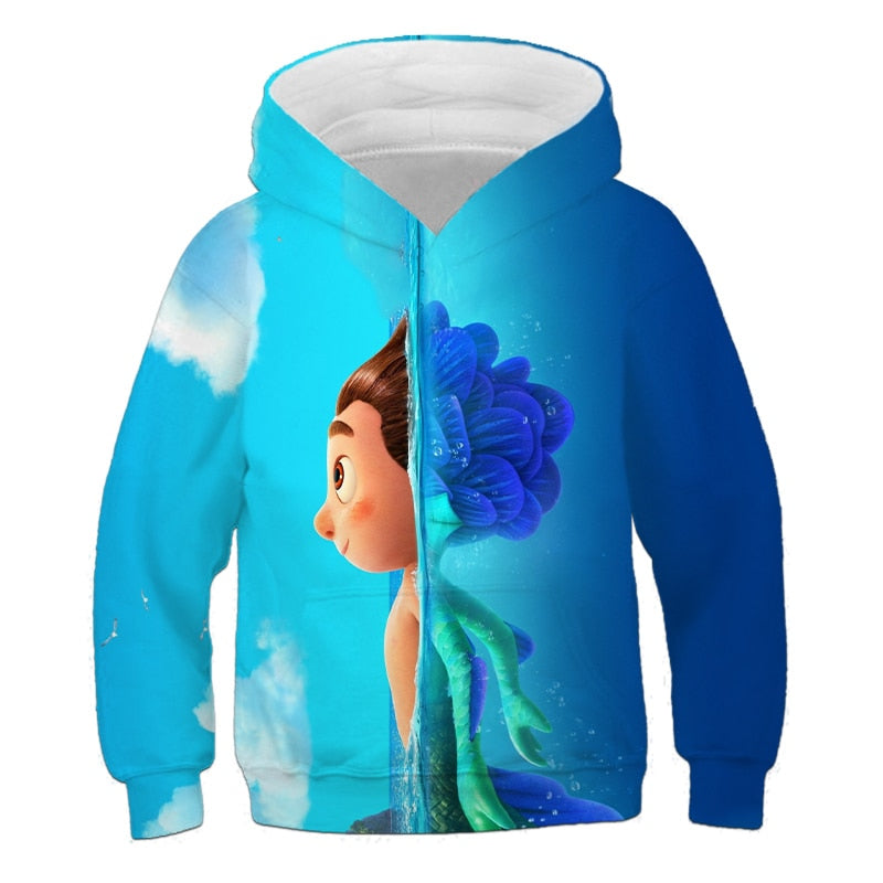 Baby Girls Cartoon Anime Luce 3D Print Hoodies Children's Clothing Kids Cute Clothes Boys Autume Sweatshirts Pullover Outfits