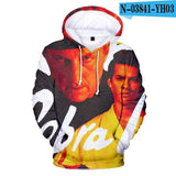 2 To 14 Years Kids Cobra Kai 3D Printed Sweatshirt The Karate Kid Cosplay Pullover Hoodie