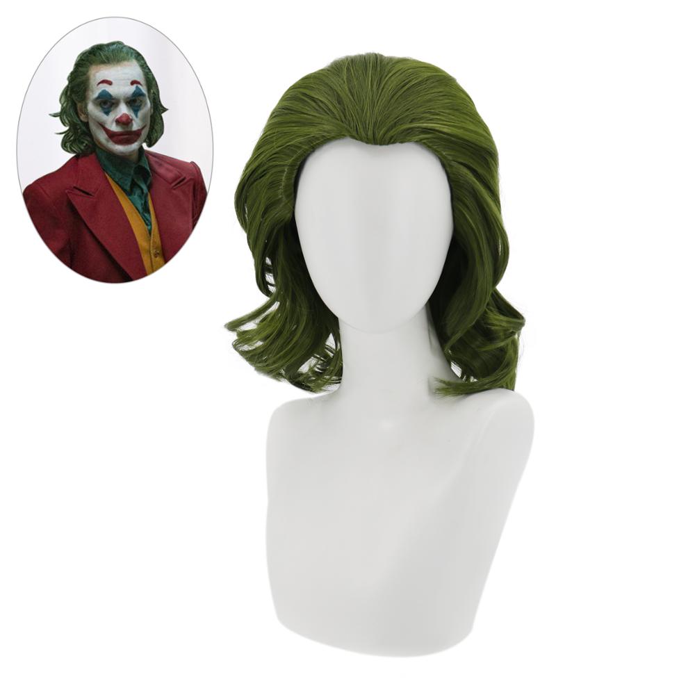 Joker Origin Movie Horror Horror Clown Halloween Party Costume Clown Wig Cosplay Green Synthetic Hair Free Shipping
