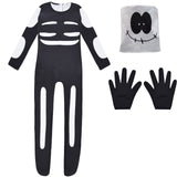 Anime Friday Night Funkin Cute Spooky Month Skid Pump Cosplay Costume Kids Boys Halloween Jumpsuit Mask Skeleton Skull Clothes