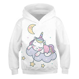 Kids Hoodies Unicorn 3D Printed Girls Sweatshirt Lovely Boys Tops Long Sleeve Sweater Cute Children Clothes 2021 4T-14T Kids H