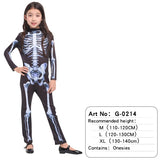 Halloween Costume Skull Skeleton Ghost Cosplay Costumes Children Carnival Masquerade Dress Robes Scary Dress Up