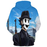 High Rise Invasion Anime Sniper Mask Man Blue Unisex Adult Cosplay 3D Printed Hoodie Pullover Sweatshirt