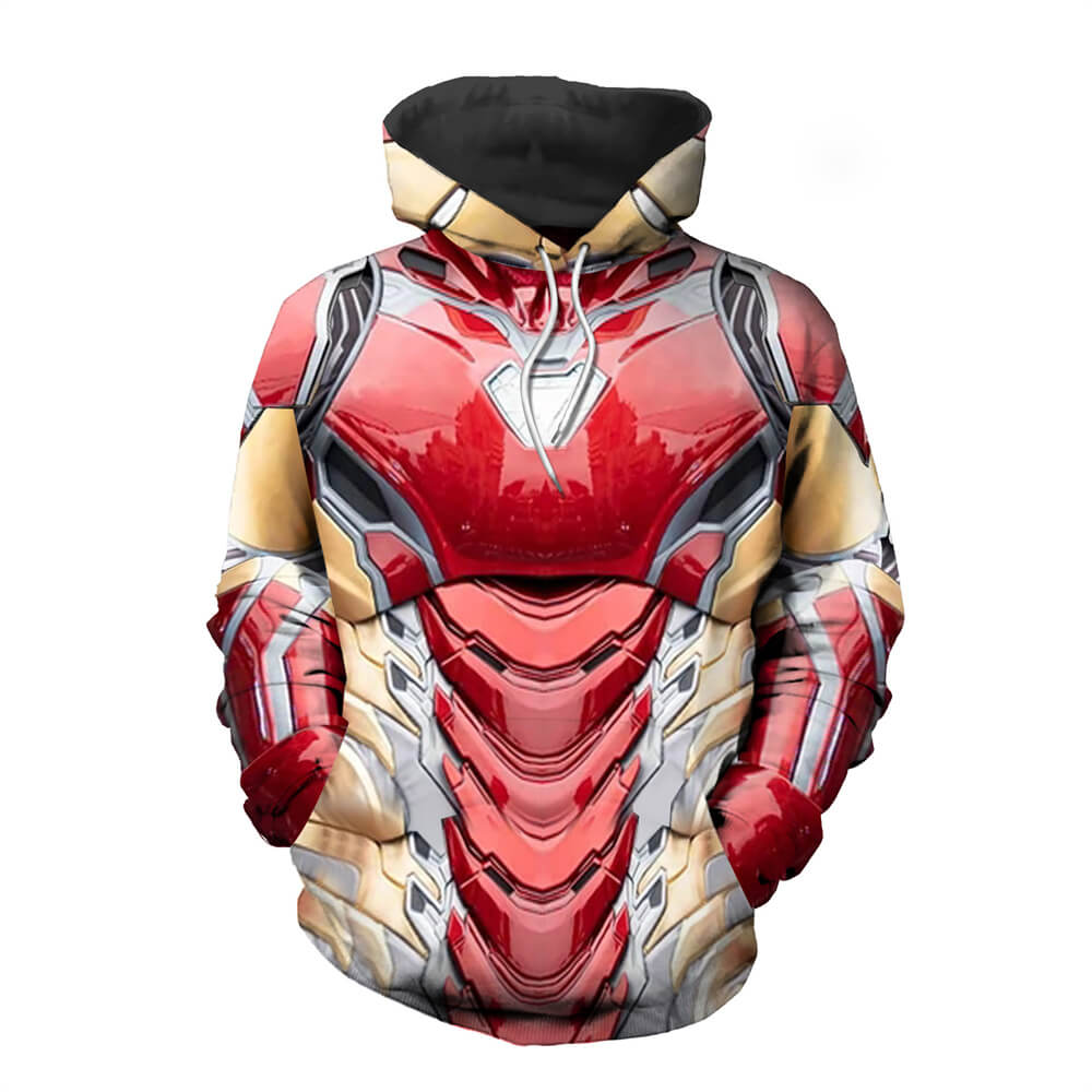 Iron Man Movie New Uniform Unisex Adult Cosplay 3D Print Hoodie Pullover Sweatshirt
