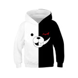 Kids Danganronpa: Trigger Happy Havoc Game Monokuma Black White Bear Cosplay 3D Printed Hoodie Pullover Sweatshirt For Children