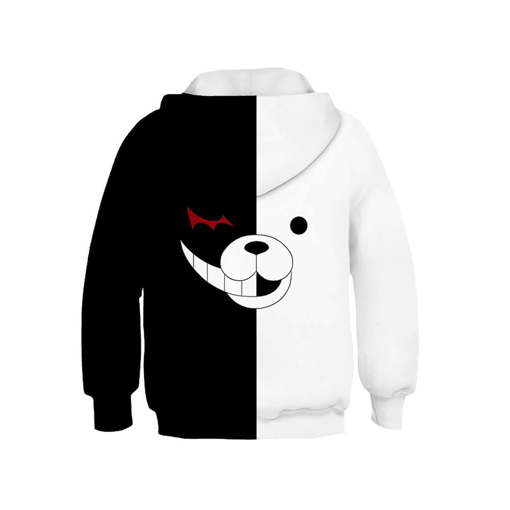 Kids Danganronpa: Trigger Happy Havoc Game Monokuma Black White Bear Cosplay 3D Printed Hoodie Pullover Sweatshirt For Children
