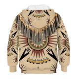 Kids Indian Skull Hoodie National Elements Series Eagle Cosplay 3D Printed Pullover Sweatshirt