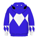 Kids Power Rangers TV Billy Cranston Blue Ranger Cosplay 3D Printed Hoodie Pullover Sweatshirt
