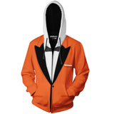 Kingsman: The Golden Circle Movie Gary Eggsy Unwin Orange Unisex Adult Cosplay Zip Up 3D Print Hoodies Jacket Sweatshirt