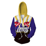 Kobe and GiGi Los Angeles Lakers Basketball Forever Unisex Adult Cosplay Zip Up 3D Print Hoodies Jacket Sweatshirt