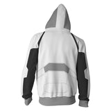 Mass Effect Game Tempest Sara Scott Ryder White Cosplay Unisex 3D Printed Hoodie Sweatshirt Jacket With Zipper