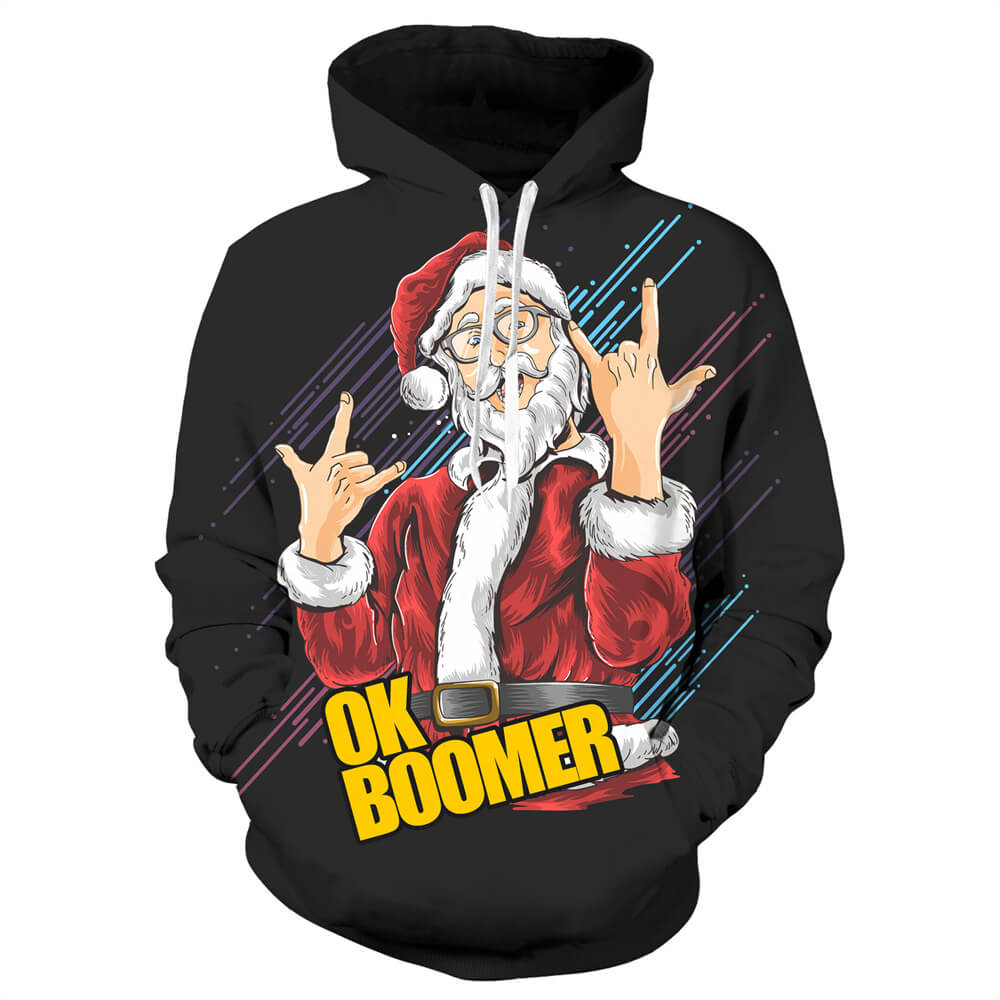 Make Christmas Great Again Ok Boomer Unisex Adult Cosplay 3D Print Hoodie Pullover Sweatshirt