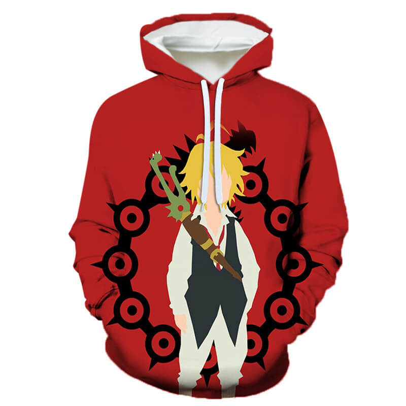 Meliodas Costume The Seven Deadly Sins Anime Unisex Adult Cosplay 3D Print Pullover Sweater