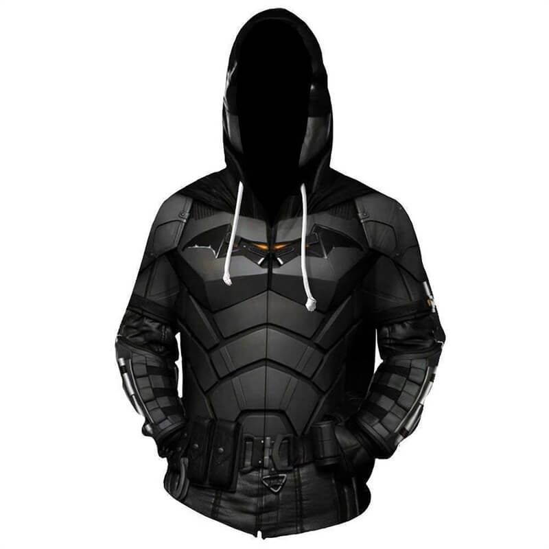 New Batman Cosplay Unisex Adult 3D Print Zip Up Sweatshirt Jacket