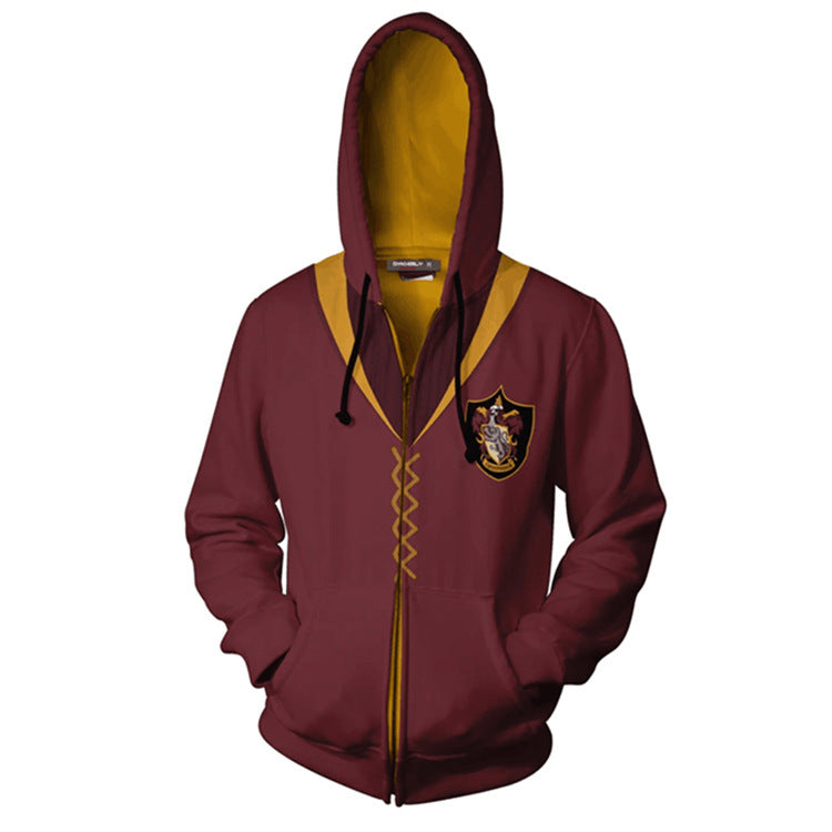 Harry Potter Movie Hogwarts School Gryffindor Lion 2 Adult Cosplay Unisex 3D Printed Hoodie Pullover Sweatshirt Jacket With Zipper