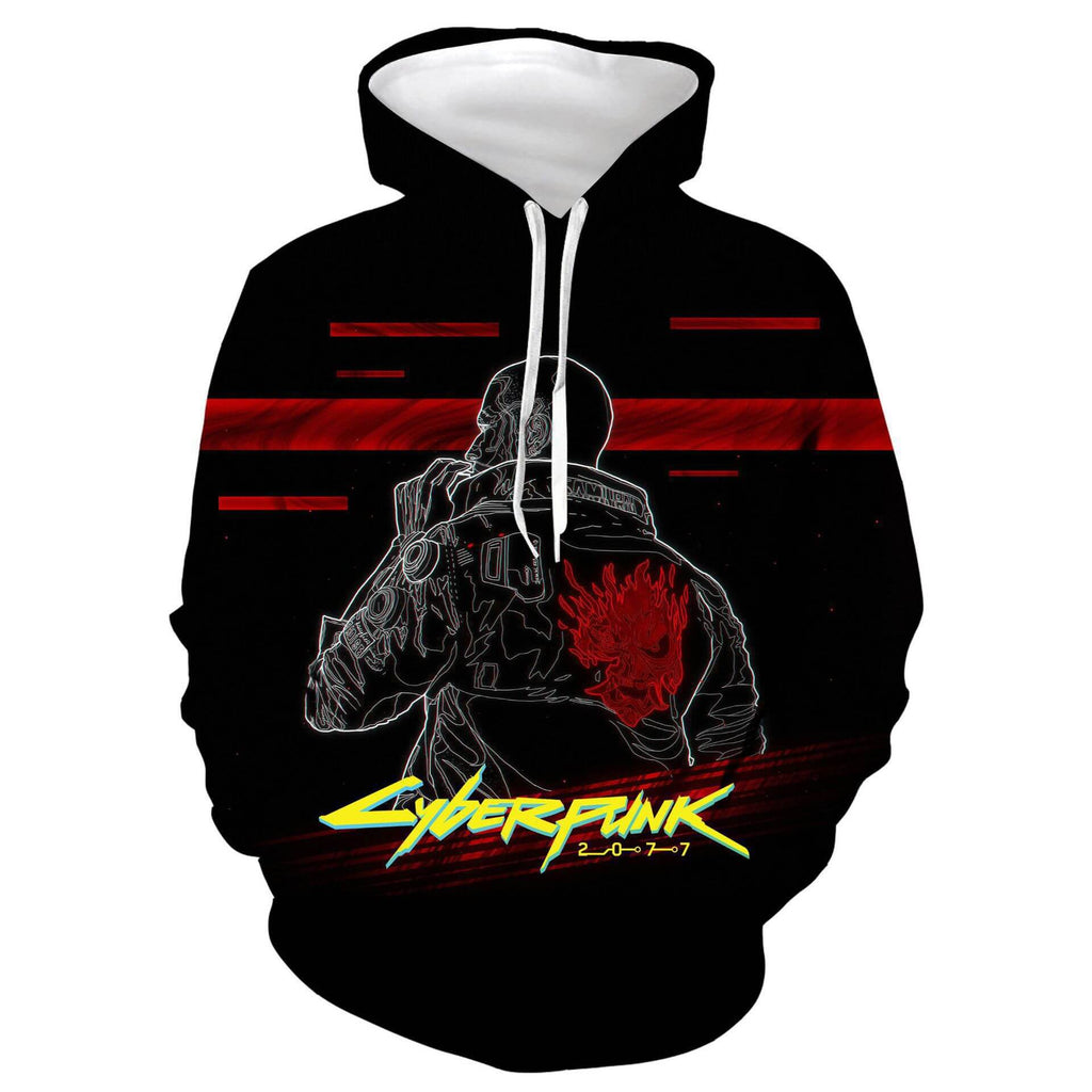 Cyberpunk 2077 Game Samurai Logo 6 Unisex Adult Cosplay 3D Printed Hoodie Pullover Sweatshirt