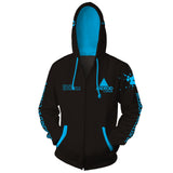 Detroit Become Human Game Connor RK800 Blue Cosplay Unisex 3D Printed Hoodie Sweatshirt Jacket With Zipper