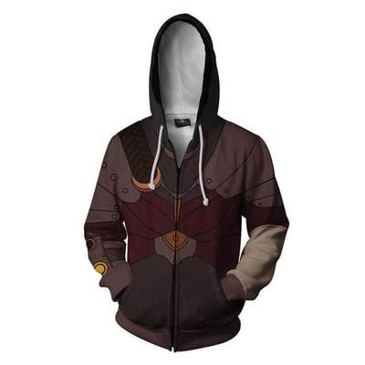 Magic The Gathering Game Dark Red Chandra Nara Cosplay Unisex 3D Printed Hoodie Sweatshirt Jacket With Zipper