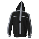 Sword Art Online SAO Anime Kirigaya Kazuto Black Cosplay Unisex 3D Printed Hoodie Sweatshirt Jacket With Zipper